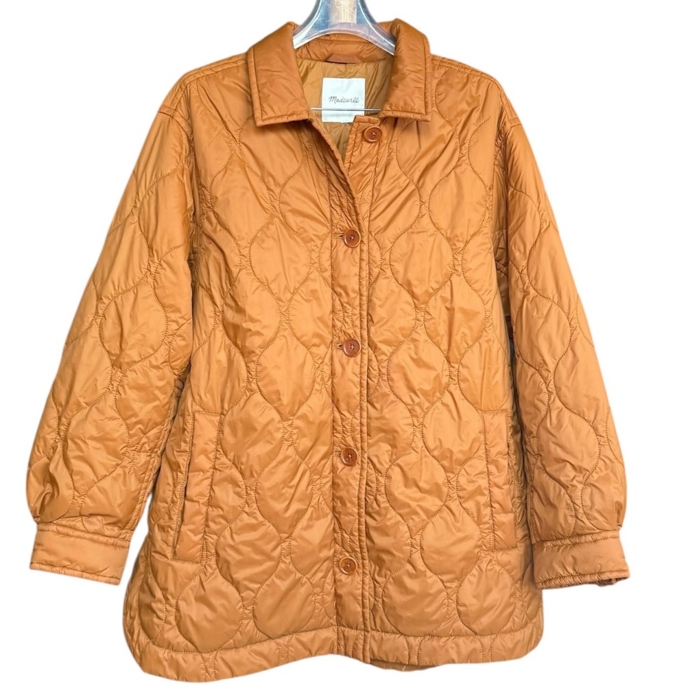 Madewell Plus Airpuff Burnt Orange Shirt-Jacket Sz 1X - Picture 3 of 8